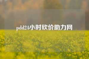 pdd24小时砍价助力网