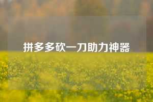 拼多多砍一刀助力神器