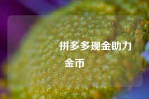 🪙拼多多现金助力金币