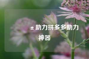 📱助力拼多多助力神器