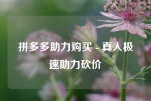 拼多多助力购买 - 真人极速助力砍价