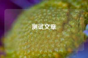 测试文章