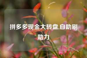 拼多多现金大转盘,自助刷助力