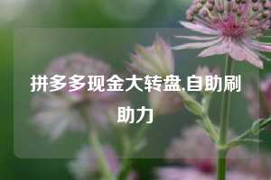 拼多多现金大转盘,自助刷助力